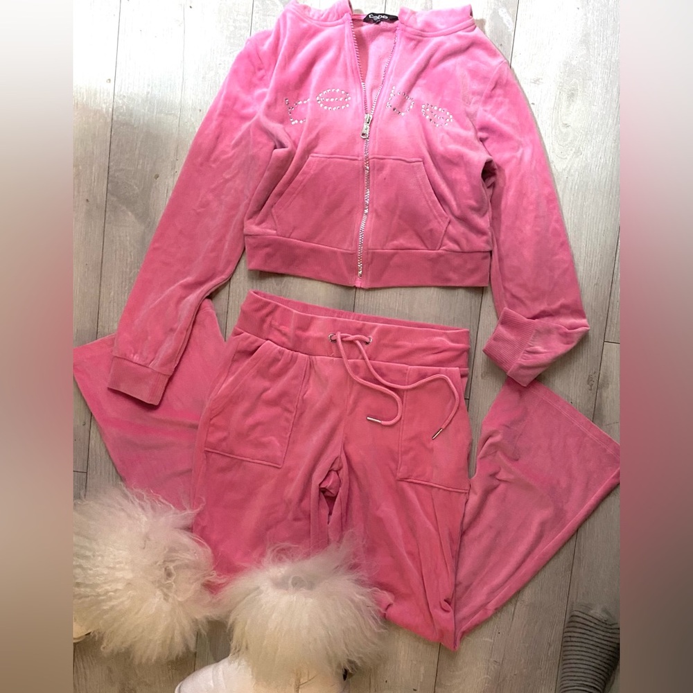 Authentic Barbie Pink Bebe Sweatsuit - Picture 11 of 11